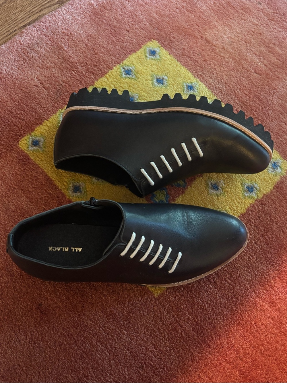 All Black Women’s Black Lug Sole Oxford